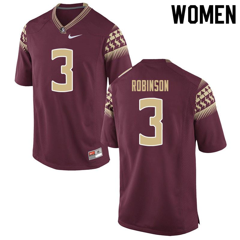 Women #3 Bryan Robinson Florida State Seminoles College Football Jerseys Sale-Garnet - Click Image to Close